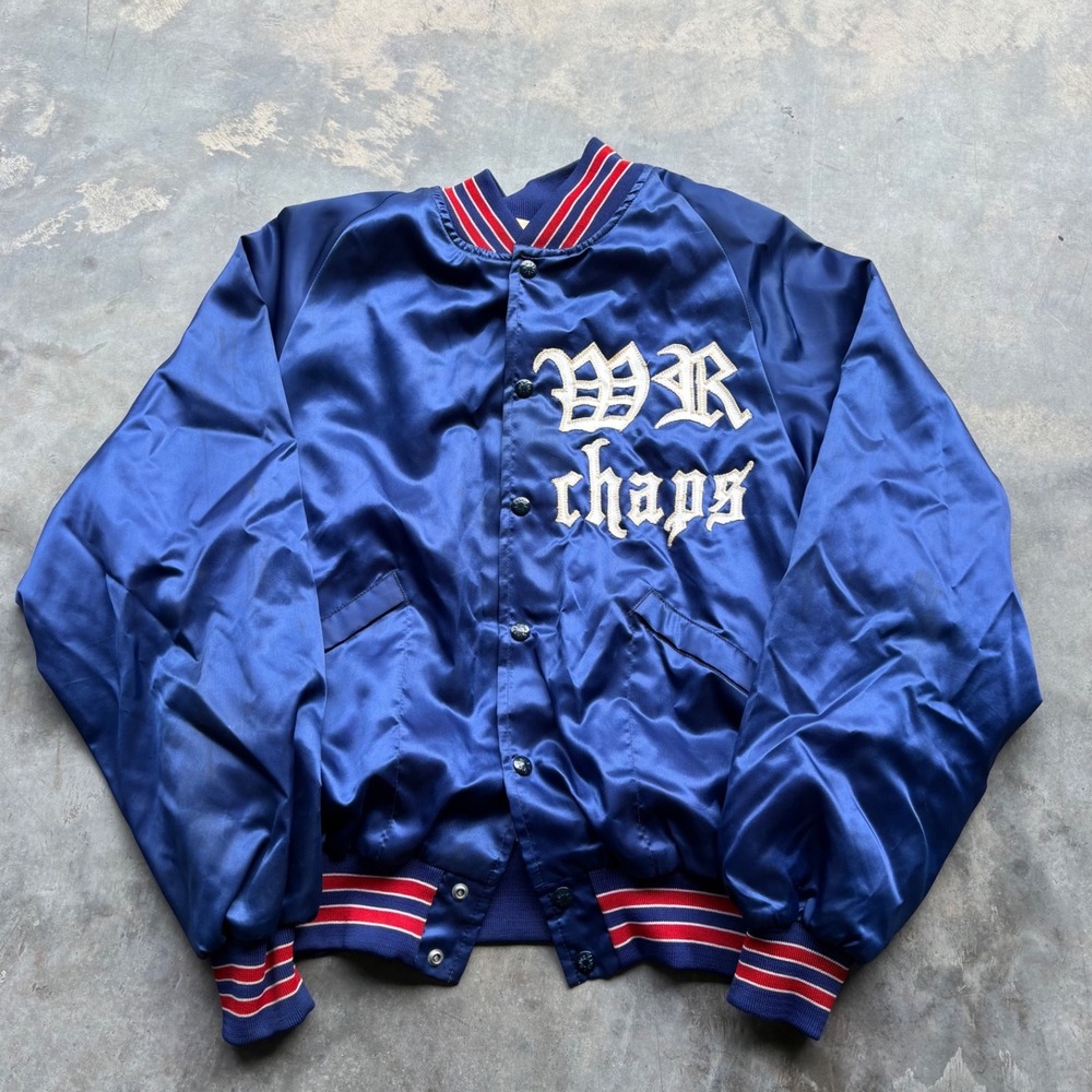 Vintage 80s "Mr Chaps" Milwaukee chain stitch satin jacket